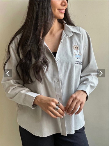 شومیز زنانه لینن طرح تدی